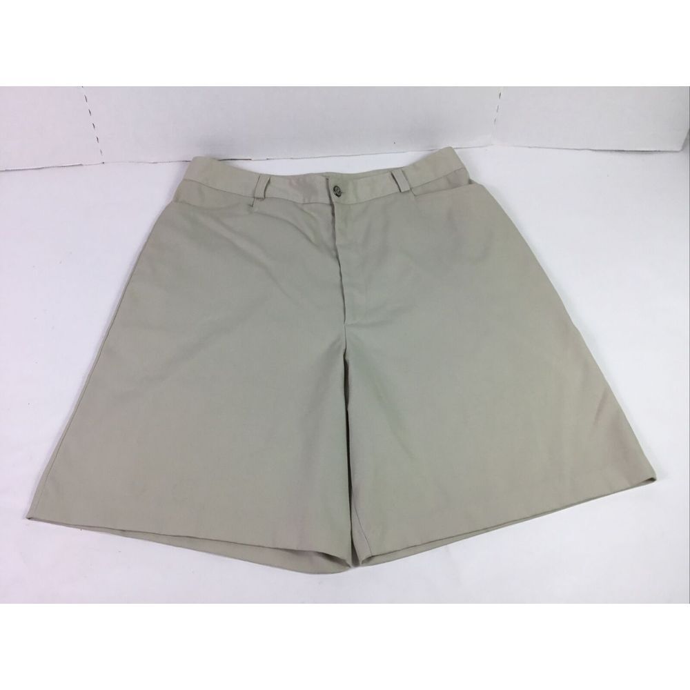 Sportfolio Marcia Womens Shorts Beige Size 12 high rise pockets golf sports Mom